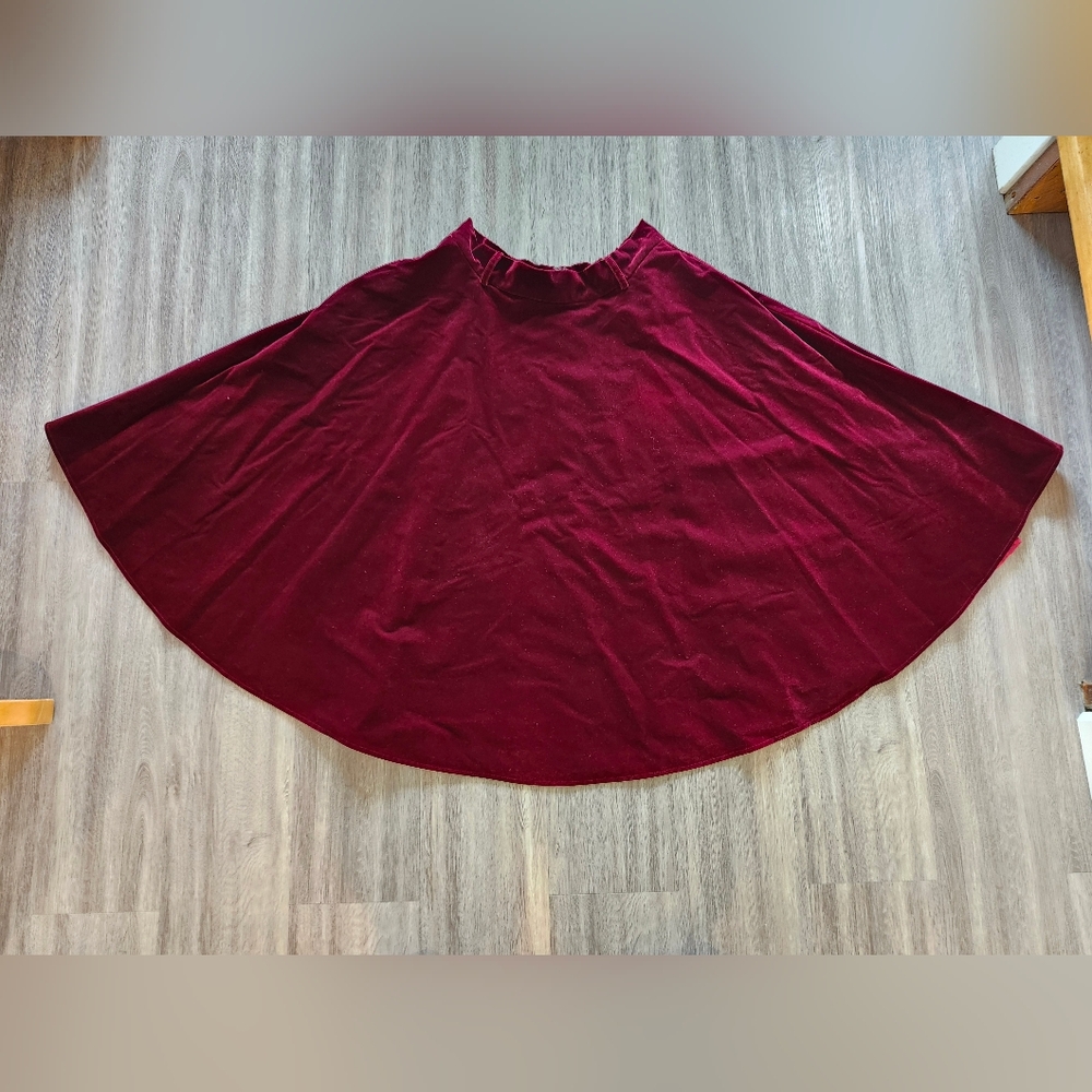 Modcloth X Collectif Burgundy Skirt